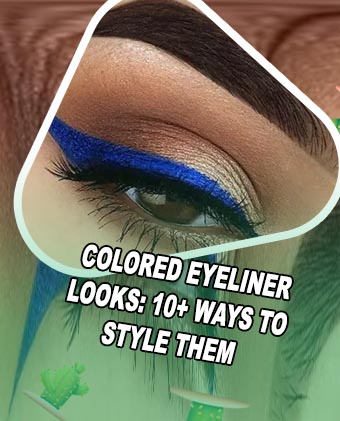 Blue and white eyeliner