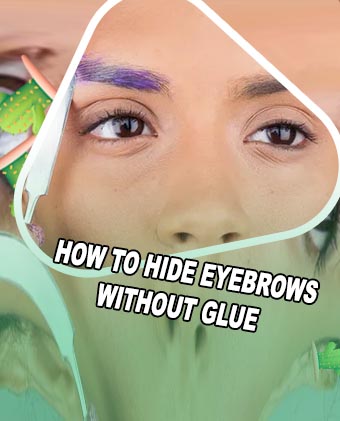 Hiding eyebrows with makeup