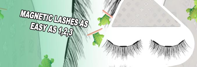 Magnetic lashes without liner